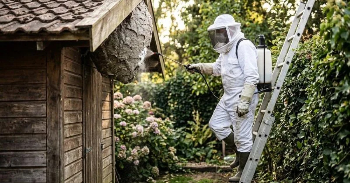 Stinging insect extermination service for a home in Edison, NJ